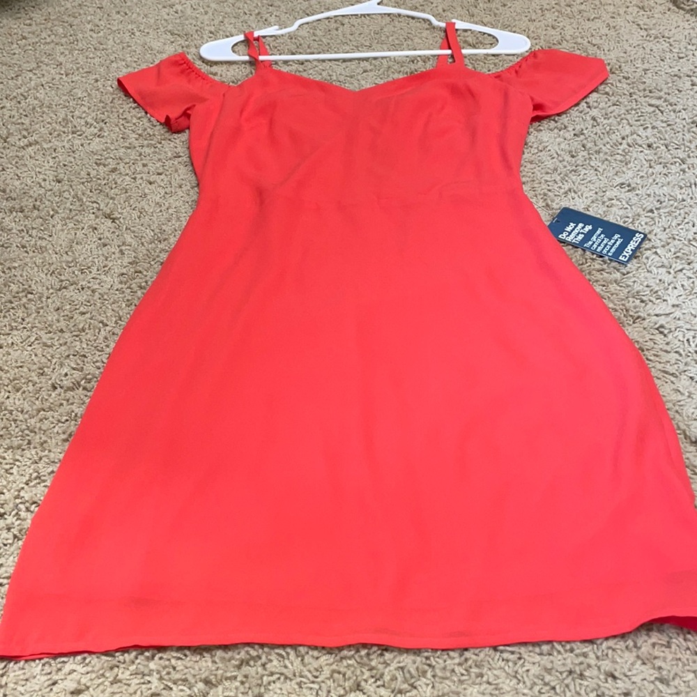 Express coral dress